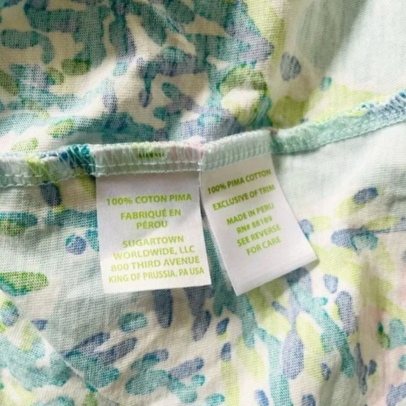 ,Lilly Pulitzer Womens Brewster T-Shirt Cap Sleeve Dress Blue Heaven XS - Picture 6 of 6